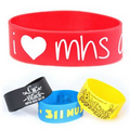 1" Silk Screened Silicone Band